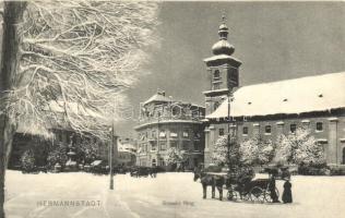Nagyszeben, Hermannstadt, Sibiu; Nagykörút, télen / boulevard during wintertime (EK)