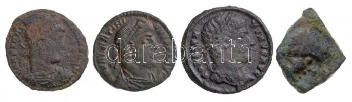 4db klf bronzpénz, közte 3db római T:2-3 4pcs of diff bronze coins, with 3 Roman coins C:XF-F