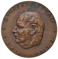 Szabó Iván (1913-1998) 1970. "Györffy István 1884-1939 / Magyar Néprajzi Társaság - Ortutay Gyulának 1970" kétoldalas Br plakett (86mm) T:2 patina