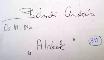 cca 1980 Bándi András: Alakok, aláírt vintage fotóművészeti alkotás, 39x20 cm