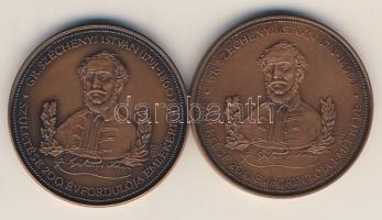 2 db klf modern Br emlékérem "Közlekedési...minisztertől-Gr.Széchenyi" T:2