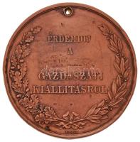~1900. "Érdemdíj a Gazdászati Kiállításról" Br díjérem. Szign.: Gaul (53mm) T:3 ly., hajlí...
