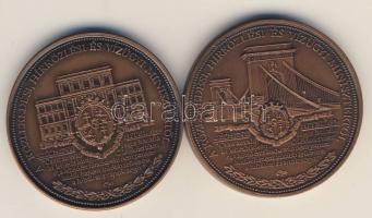 2 db klf modern Br emlékérem "Közlekedési...minisztertől-Gr.Széchenyi" T:2
