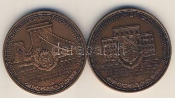 2 db klf modern Br emlékérem "Közlekedési...minisztertől-Gr.Széchenyi" T:2