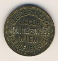 Ausztria 1900-as évek eleje "Jacob Rothberger Wien-kleidermagazin" zseton, Judaika! T:2