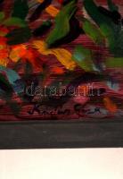 Kádár jelzéssel: Szénaboglya. Olaj, falemez, keretben, 44×59 cm