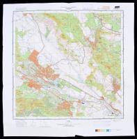 cca 1970-1990 Vegyes katonai térképek magyar és ukrán területekről, több helyütt jelzésekkel, feltehetőleg katonai műveletekről. 5db.