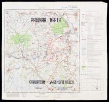 cca 1970-1990 Vegyes katonai térképek magyar és ukrán területekről, több helyütt jelzésekkel, felteh...