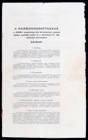 cca 1930 A hadigondozottaknak... kérelmei, pp.:12, kis hibával, 34x21cm