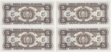 Bolívia 1945. 5B (4x) sorszámkövetők T:I
Bolivia 1945. 5 Bolivianos (4x) sequential serials C:UNC