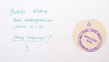 cca 1970 Balás Klára: Üveg szépségei, feliratozott vintage fotóművészeti alkotás, 30x40 cm