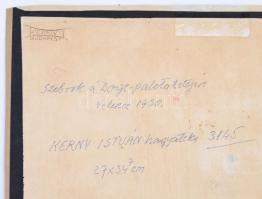 1930 Kerny István (1879-1963): Szobrok a velencei Doge palota tetején, pecséttel jelzett vintage fot...