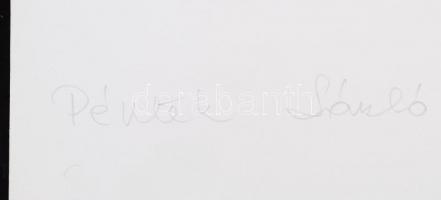 cca 1980 Péntek László: Cím nélkül, feliratozott vintage fotóművészeti alkotás, 17x25 cm-es képméret...