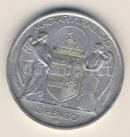 1939. 5P Ag "Horthy balra" T:2 ph