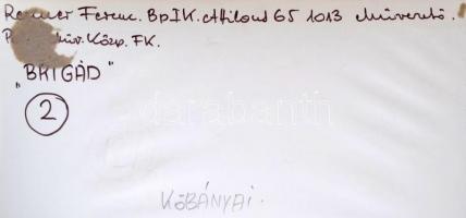 cca 1976 Renner Ferenc: Brigád, feliratozott vintage fotóművészeti alkotás, 40x30 cm