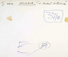 cca 1975 Dr. Lenkei Antalné: Ablakok, feliratozott vintage fotóművészeti alkotás, 40x30 cm