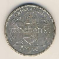 1930. 5P Ag "Horthy jobbra" T:3
