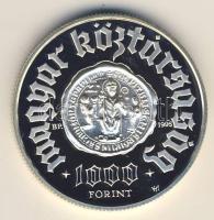1996. 1000Ft Ag "Pannonhalma" T:PP Eredeti tokban, tanúsítvánnyal!