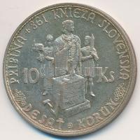 Szlovákia 1944. 10K Ag "Templomon kereszt" T:2  Slovakia 1944. 10 Korun Ag "Cross atop church" C:XF