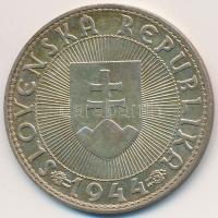 Szlovákia 1944. 10K Ag "Templomon kereszt" T:2 
Slovakia 1944. 10 Korun Ag "Cross at...