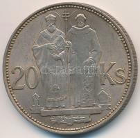 Szlovákia 1941. 20K Ag "Cirill és Metód" T:2  Slovakia 1941. 20 Korun Ag "St. Kyrill and St. Methodius" C:XF