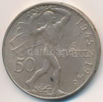 Csehszlovákia 1948. 50K Ag "Prágai felkelés" T:2 Czechoslovakia 1948. 50 Korun Ag "Prague uprising" C:XF Krause KM#25