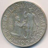 Csehszlovákia 1948. 100K Ag "Károly Egyetem" T:2 Czechoslovakia 1948. 100 Korun Ag "Charles University" C:XF Krause KM# 26