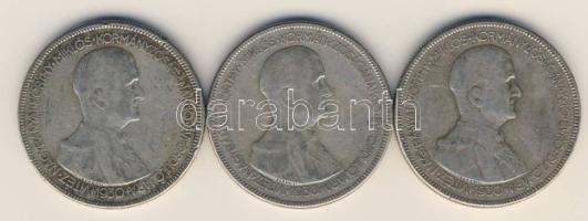 1930. 5P (3x) "Horthy jobbra" T:3