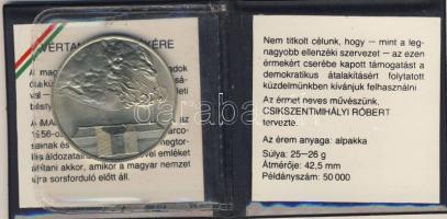 1989. "Vértanúk emlékére" alpakka emlékérem T:2 Eredeti tokban, tanúsítvánnyal