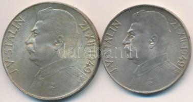 Csehszlovákia 1949. 50K Ag + 100K Ag "Sztálin" T:2 Czechoslovakia 1949. 50 Korun Ag + 100 Korun Ag "Stalin" C:XF