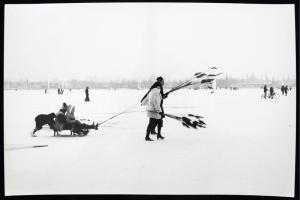 cca 1975 Velencei-tó, Schütz István feliratozott vintage fotóművészeti alkotása, 26x40 cm