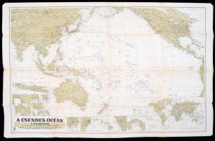 1941 A Csendes-óceán, 1:25000000, Magyar Királyi Honvéd Térképészeti Intézet, 59×86,5 cm