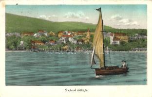 Balatonszepezd, látkép, vitorlás