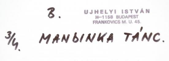 cca 1980 Ujhelyi István (1936-2003): Mandinka tánc, pecséttel jelzett, vintage fotóművészeti alkotás...