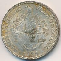 1938. 2P Ag "Madonna" T:2 patina Adamo P7