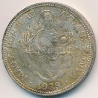 1939. 2P Ag "Madonna" T:2 patina Adamo P7