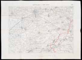 cca 1911 Berettyó-Ujfalu és Körös-Tarján katonai térképe. 1:75000. Részben helyesbitve 1911. V. 22-i...