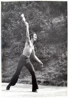 cca 1975 Magyar Alfréd: Edzett ifjúságért, feliratozott vintage fotóművészeti alkotás, 37x30 cm