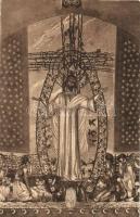 Budapest VII. a Regnum Marianum kápolnája, belső, pinx. Nagy Sándor