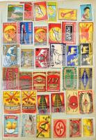 Egy két ezer darabos magyar és külföldi címkéket is tartalmazó gyufacímke gyűjtemény 3 berakóban