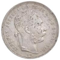 1881KB 1Ft Ag "Ferenc József / Középcímer" T:1-,2 Adamo M15