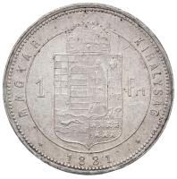 1881KB 1Ft Ag "Ferenc József / Középcímer" T:1-,2
Adamo M15