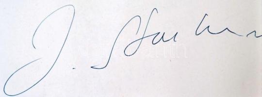 Starker János (1924-2013) magyar származású amerikai csellista aláírása egy a művészt ábrázoló nyomt...