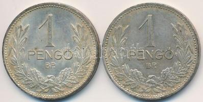 1938-1939. 1P Ag (2x) T:2 kis patina