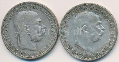 Ausztria 1893-1915. 1K Ag "Ferenc József" (2x) T:2,2- Austria 1893-1915. 1 Corona Ag "Franz Joseph" (2x) C:XF,VF