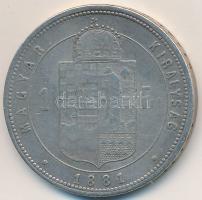 1881KB 1Ft Ag "Ferenc József / Középcímer" T:2- szennyeződés
Adamo M15