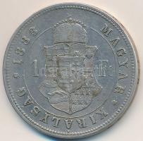 1883KB 1Ft Ag "Ferenc József / Barokk címer" Körmöcbánya T:2- Hungary 1883KB 1 Forint Ag &...