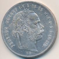 1879KB 1Ft Ag "Ferenc József / Középcímer" T:2 Adamo M15