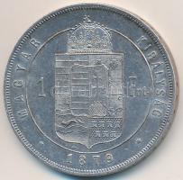 1879KB 1Ft Ag "Ferenc József / Középcímer" T:2
Adamo M15