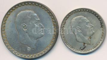 Egyiptom 1970. 25P Ag + 50P Ag "Nasser" T:2  Egypt 1970. 25 Piastres Ag + 50 Piastres Ag "Nasser" C:XF